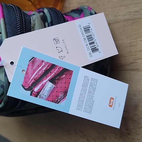 Lug Stacked and Lined Cosmetic Case | Double Decker | Camo Orchid - Picture 7 of 10